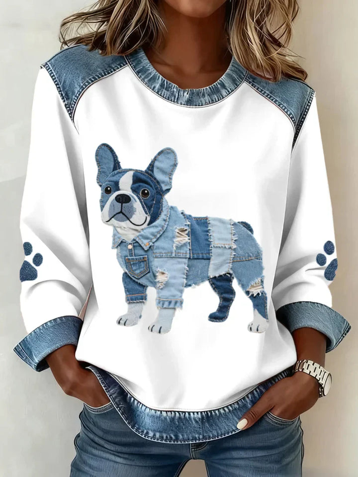 Carmel Dune Canine Patchwork Sweatshirt