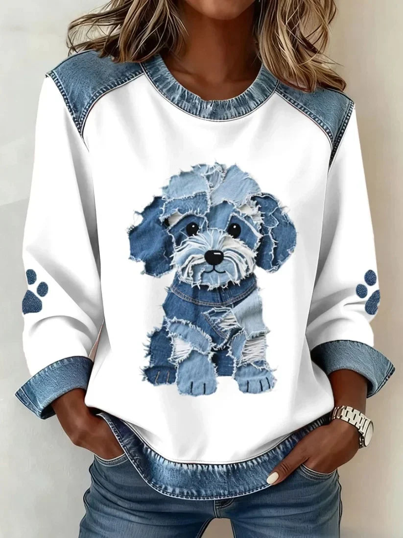 Carmel Dune Canine Patchwork Sweatshirt