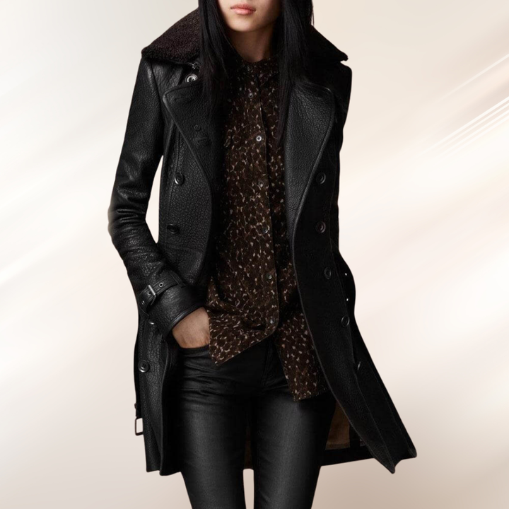 The Valen Leather Coat