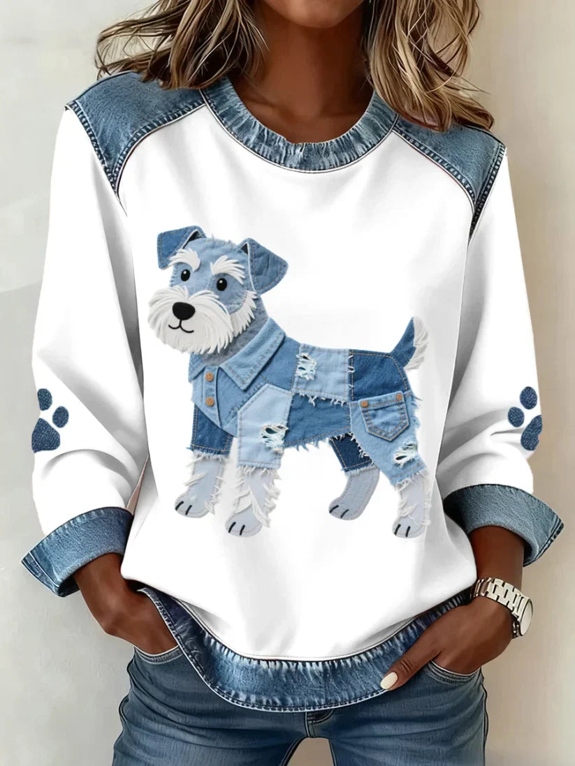 Carmel Dune Canine Patchwork Sweatshirt