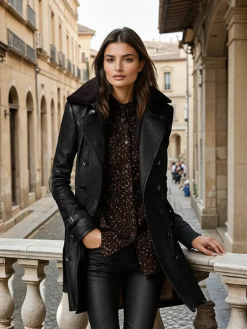 The Valen Leather Coat