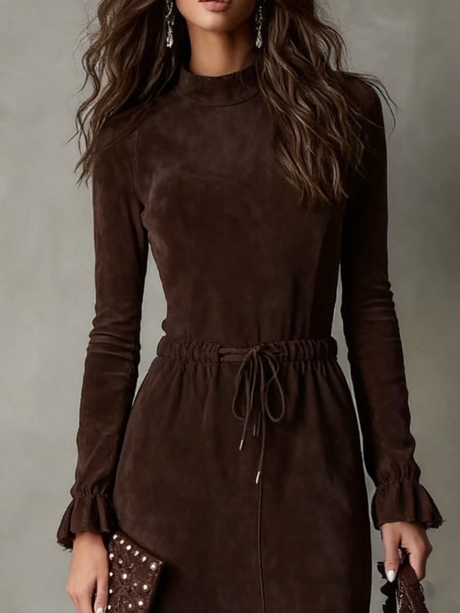 The Marlowe Suede Midi Dress
